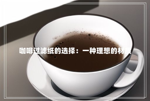 咖啡过滤纸的选择:一种理想的材质 咖啡过滤纸的选择:一种理想的材质